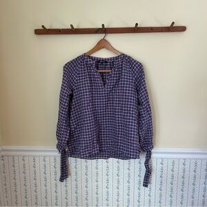 BRAND NEW WOT Madewell Plaid Blouse Top